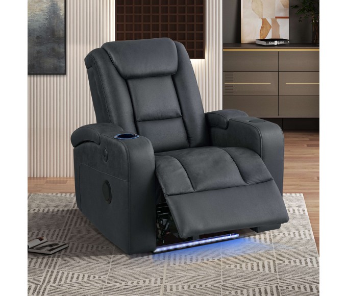 99096 STRESSLESS Charcoal Power Recliner